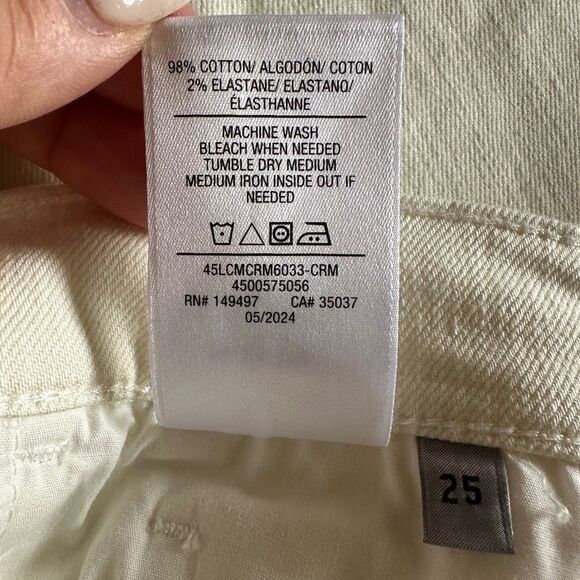 JOE'S JEANS High-rise Front Slit Midi Skirt In Cream - Picture 9 of 11